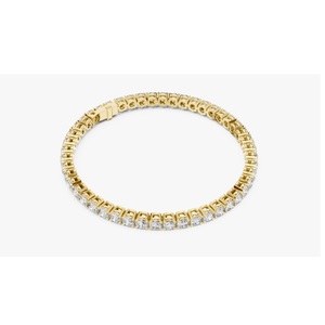 Pulsera de Lujo Chapada en Oro con Diamantes Cultivados en Laboratorio, Hecha a Mano, para Mujer, Diseño Artístico de Joyería Fina Disponible, Venta al Por Mayor - Product Image 1