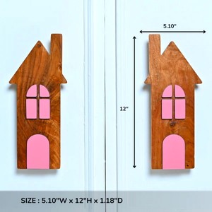 Poignées de porte modernes faites à la main en bois d'acacia, boutons multicolores, poignées de design pour maison, poignées de tiroir, poignées de commode, poignées de placard - Product Image 3