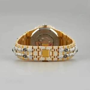 Sparkling Round Brilliant Cut VVs Clarity Moissanite Diamonds Iced Out Skull Design Luxury Modern Hip Hop <b>Watch</b> <b>for</b> <b>Men</b> - Product Image 3