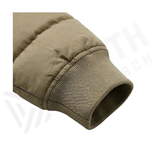 Hooded Quilted Waterproof <b>Bubble</b> Jacket Black Full Sleeve Winter Windproof Cotton Shell Knitted Fabric Polyester Filling Stand - Product Image 6
