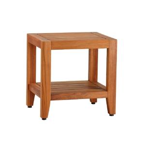 Banco de ducha de madera de teca hecho en Indonesia, muebles de madera maciza - Product Image 1