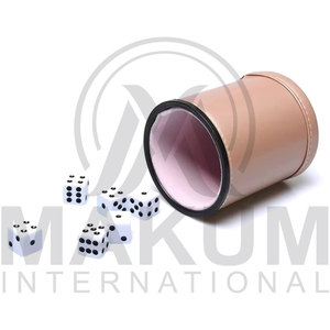 Gobelet à dés en cuir PU et cuir véritable personnalisé avec logo imprimé - Product Image 5