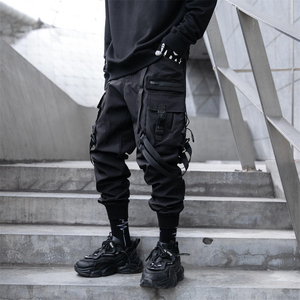 Pantalon cargo hip-hop pour homme, pantalon tactique multi-poches, taille élastique, coupe ample, streetwear d'hiver - Product Image 4