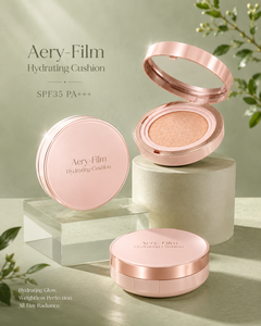 Aery Film Hydrating <b>Cushion</b> SPF35 PA+++ Mineral Sunscreen Medium Coverage Glow Compact <b>Foundation</b> Private Label OEM ODM Base - Product Image 5