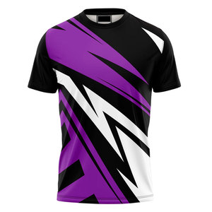 Camiseta Deportiva Sublimada de Manga Corta para Hombre con Patrón Geométrico Personalizado, Cuello Redondo y Secado Rápido - Product Image 1