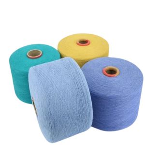 Fil à tricoter recyclé naturellement teint 20s/2 Haute résistance à la traction Anti-boulochage Meilleure vente Fil écologique Tricotage à la main Emballage en cône - Product Image 1