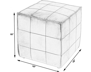 Puf Otomano de Cuero de Diseño con Tapicería Contemporánea, Estructura de Madera Sólida, Cómodo Reposapiés para Uso en Hoteles - Product Image 6