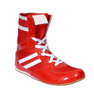 Zapatillas de Boxeo Clásicas con Cordones y Parches de Poliéster, Calzado de Ring de Estilo Tradicional, Suela de Alto Rebote, Flexibles, para Luchadores Avanzados - Product Image 4