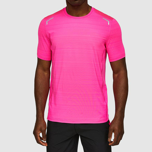 High Quality Men's Sweatshirts <b>Reflective</b> Strip Fitness Activewear <b>Tops</b> Custom Logo Athletic Gym T-Shirts - Product Image 2