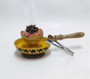 Brûleur d'encens au charbon de bois style arabe à motif chameau, pot à Oud pour l'approvisionnement au Moyen-Orient - Product Image 3