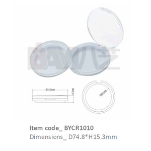 Boîtier compact personnalisé avec fenêtre transparente pour poudre pressée, fard à paupières, emballage cosmétique - Product Image 1