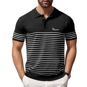Chemises de golf pour hommes sur mesure en gros, à séchage rapide, respirantes, décontractées, unies, à manches courtes, 100 % coton - Product Image 2
