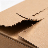 Caja de Envío de Cartón Corrugado Kraft con Tira de Apertura Fácil para Empaque de Ropa, Caja de Cartón Ecológica
