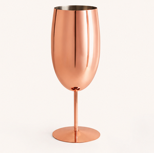 Copas de champán de metal irrompible color oro rosa, copas de vino con tallo aisladas de primera calidad, perfectas para fiestas al aire libre y conjuntos de regalo. - Product Image 6