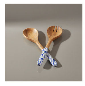 Elegante Cuchara de Madera para Servir Ensaladas con Diseño Impreso, Cubertería con Estilo, Cuchara de Madera para Servir en la Mesa del Hogar - Product Image 1