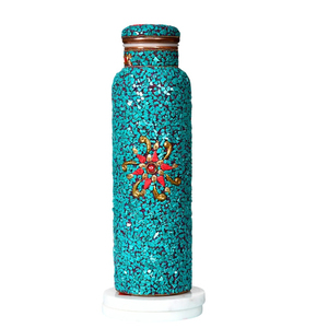 Premium Eco-Friendly Pure Copper Water Bottle Leak Proof Handcrafted Hammered Design Hot/Cold Retaining Customizable Home Office - Product Image 5
