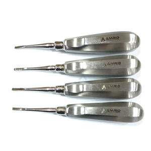 4 Élévateurs dentaires en acier inoxydable pour extraction de dents, outils chirurgicaux pour dentistes - Product Image 1