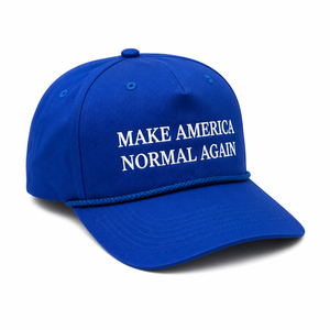 Casquette Snapback à 6 panneaux bleue brodée unisexe décontractée - Make America Normal Again - Product Image 4