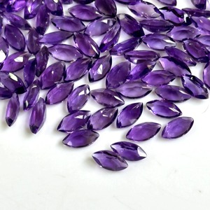 Ametyste violette naturelle taille marquise facettée, pierre précieuse de haute clarté pour la fabrication de bijoux, vente en gros, fournisseur indien - Product Image 3