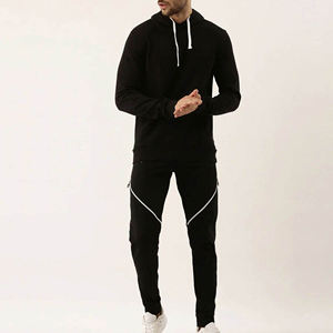 Conjuntos Deportivos Casuales de Invierno en Algodón y Felpa, Trajes Deportivos OEM con Contraste de Color, Unisex - Product Image 2