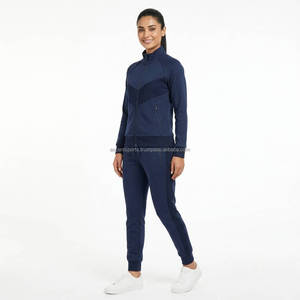 <b>Women's</b> Running Tracksuit Full Zip <b>Jacket</b> and Jogger Set Workout Sportswear OEM ODM Custom Logo Wholesale Manufacturer - Product Image 3