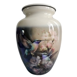 Urne funéraire Colibri pour cendres, Contenant commémoratif inspiré de la nature, Souvenir élégant et durable de qualité supérieure - Product Image 1