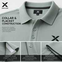 Polos Promocionales Corporativos para Hombre X Sports City, Tejidos con Estampado, Transpirables, Mezcla de Spandex/Algodón, Antiarrugas, para Oficina, Cuatro Estaciones