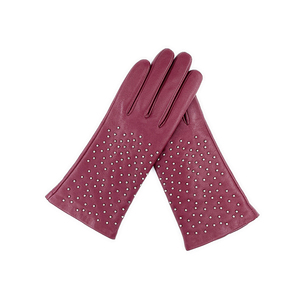 Gants en cuir véritable à mi-poignet avec accents de cristaux cloutés, durables, de haute qualité, respirants et personnalisables - Product Image 4