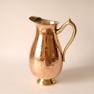 Jarra de Agua de Cobre Martillado Hecha a Mano, Servidor de Bebidas de Lujo con Asa para Uso en Hoteles y Restaurantes, Jarra de Agua de Cobre - Product Image 5