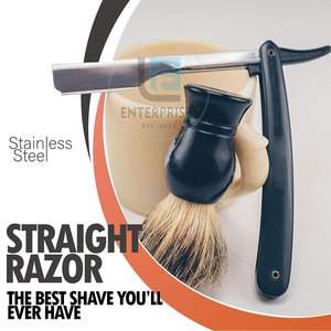Navajas de Afeitar Rectas de Calidad Premium al por Mayor, Mango de Madera, Hoja de Acero Inoxidable - Reutilizables, Duraderas y Sostenibles para Uso en Barberías - Product Image 5