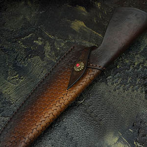 Couteau de Chef en Acier Damas de Haute Qualité pour la Cuisine, le Camping et la Chasse, Forgé à la Main, Écologique, Compatible Lave-Vaisselle - Product Image 3