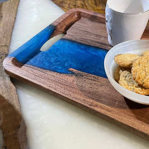 ถาดเสิร์ฟไม้อีพ็อกซี่เรซินสุดหรูสำหรับตกแต่งบ้านร้านอาหารโรงแรมกำหนดขนาดเองได้ถาดอาหารสำหรับตกแต่งห้องครัวและบ้าน - Product Image 2