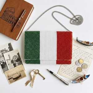 Bolso de Hombro de Cristal con Cuentas Hecho a Mano MS, Regalo de Boda, Cartera de Mano, Bolso Artesanal Moderno y Colorido, Color Personalizable - Product Image 5