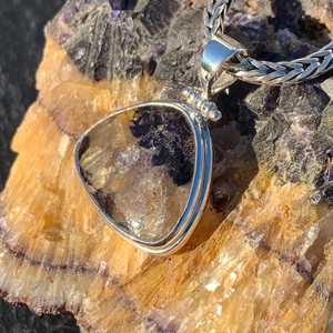 Pendentif en fluorite bleue naturelle NIKHIL GEMS, argent sterling 925, vintage, pierre précieuse de fiançailles, évaluation par une tierce partie, pour femmes - Product Image 5