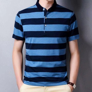 Camisa Casual Color Verde Azulado para Hombre al por Mayor |   Tela de Punto de Poliéster/Algodón con Logotipo Bordado en la Parte Delantera, Impresión Digital, Corta - Product Image 1