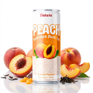 Produit phare Datafa OEM Boisson au thé pêche avec jus de pêche 330ML en canette Haute Qualité Sans Sucre Ajouté ISO BRC Boissons Non Alcoolisées - Product Image 1