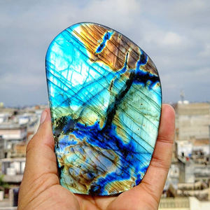 Piedra de Cuarzo Labradorita de Alta Calidad, Piedra de Luna Azul Natural de Madagascar para Regalo, Piedra de Mármol para Regalo - Product Image 3