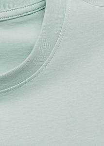 T-shirt surdimensionné vert menthe pour homme, mélange de coton, épaules tombantes, style streetwear décontracté, vêtement d'été, marque privée personnalisée - Product Image 4