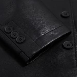 Manteau d'hiver en cuir pour homme, design tendance, avec ceinture, imperméable, séchage rapide, respirant, de haute qualité, épais - Product Image 2