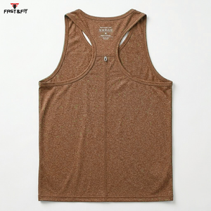Débardeur de sport côtelé respirant anti-boulochage à séchage rapide pour homme, personnalisable avec logo, idéal pour la musculation et la course à pied - Product Image 6