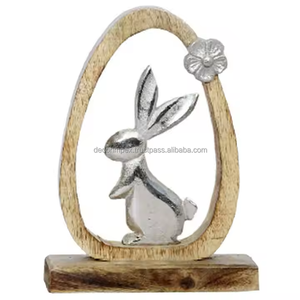 Décoration moderne Statue de lapin en métal Ornements de table et de sol Décoration intérieure par Decor impex - Product Image 2