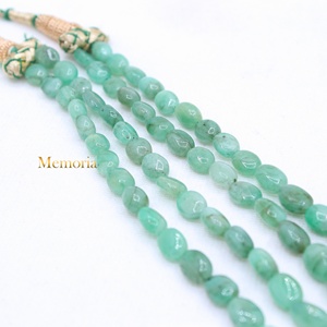 Prix de gros Pierres précieuses en émeraude naturelle faites à la main, non montées, certifiées GIA, 2 couches, 117 carats, non traitées thermiquement, pour collier vert - Product Image 2