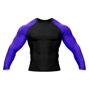 Wholesale Sublimation Printed Mma Rash Guard for Men Men's Short <b>Sleeve</b> Compression Rashguard Bjj with side panels - Product Image 1