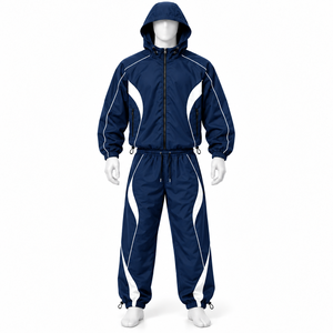 Elson Sports fabrica chándales cortavientos de nailon 100% ligeros, de color sólido, para hombre, con logotipo personalizado, en venta. - Product Image 5