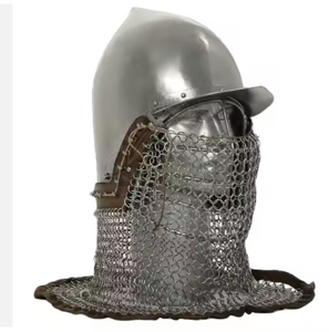 หมวกนักรบยุคกลางแบบบาสซิเน็ต ยี่ห้อมิลาป อินดัสทรีส์  ทำจากเหล็กหนา 18 เกจ ขัดเงาด้วยมือ  ชุดเกราะสำหรับการแข่งขัน  ของตกแต่งสไตล์วินเทจ ยูตะรากานด์ - Product Image 1