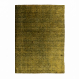 Tapis en laine vert olive à motifs abstraits, style artistique, moderne, antidérapant, écologique, tufté à la main, à poils moyens et épais, pour salon - Product Image 1