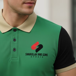 Chemises pour hommes en coton 100% à séchage rapide, à manches courtes, avec logo personnalisé imprimé en sérigraphie, rayées, tricotées, service OEM - Product Image 6