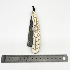 Rasoir pliable à lame unique en acier inoxydable IKZARSA avec manche en os pour le rasage du visage, du corps et des aisselles, outil de barbier réutilisable - Product Image 4