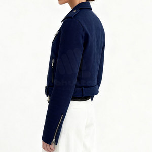 Chaqueta de Cuero de Gamuza de Primera Calidad para Mujer con Cierre de Cremallera, Diseño Sólido, Ropa de Calle y Viaje para Invierno - Product Image 4