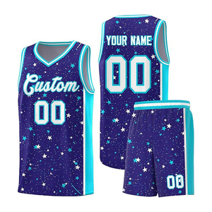 Ensemble de maillots de basket-ball, col en V, sans manches, imprimé par sublimation, polyester respirant, unisexe, adulte, toutes saisons - Product Image 4
